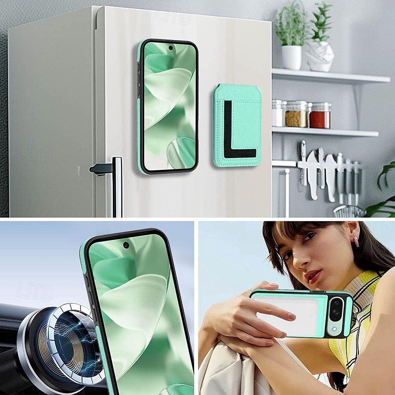 τηλέφωνο tok Για Google Pixel 9 Pro Pixel 9 Pro XL Pixel 8 Pro Pixel 8 Pixel 9 Πίσω Κάλυμμα με βάση στήριξης Μαγνητική Υποστήριξη ασύρματης φόρτισης Ρετρό TPU PU δέρμα 2025 - $19.99 –P1