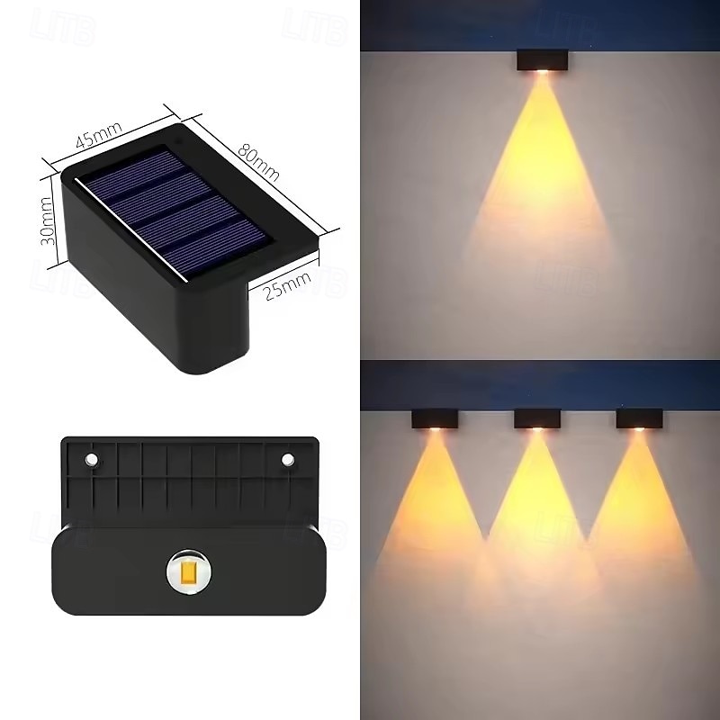 Lot de 4 lampes solaires pour clôture, applique murale extérieure, éclairage de jardin, allée, escalier, cour, patio, porche, décoration de cour de 2026 ? $28.99 –P2