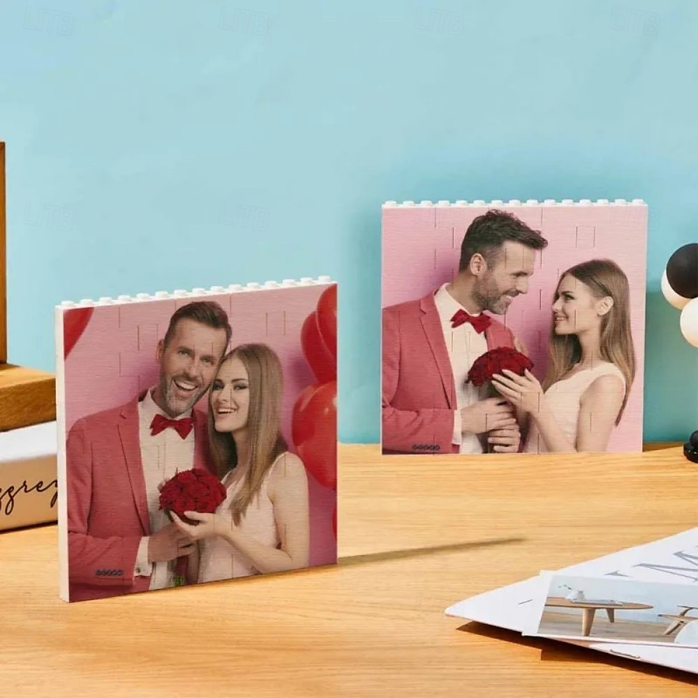 Személyre szabott fénykép építőkocka puzzle testre szabott esküvői ajándék párnak blokk esküvői ajándék négyzet alakú kétoldalas DIY művészeti kép felnőtteknek blokk puzzle otthoni dekoráció 3D tégla 2025 - $15.49 –P8