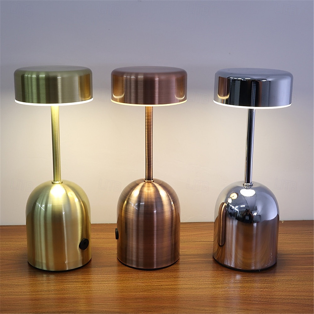 lampada da scrivania a led in ferro ricaricabile con usb &regolazione tricolore per impieghi gravosi per bar ristorante del 2025 a $56.99 –P2