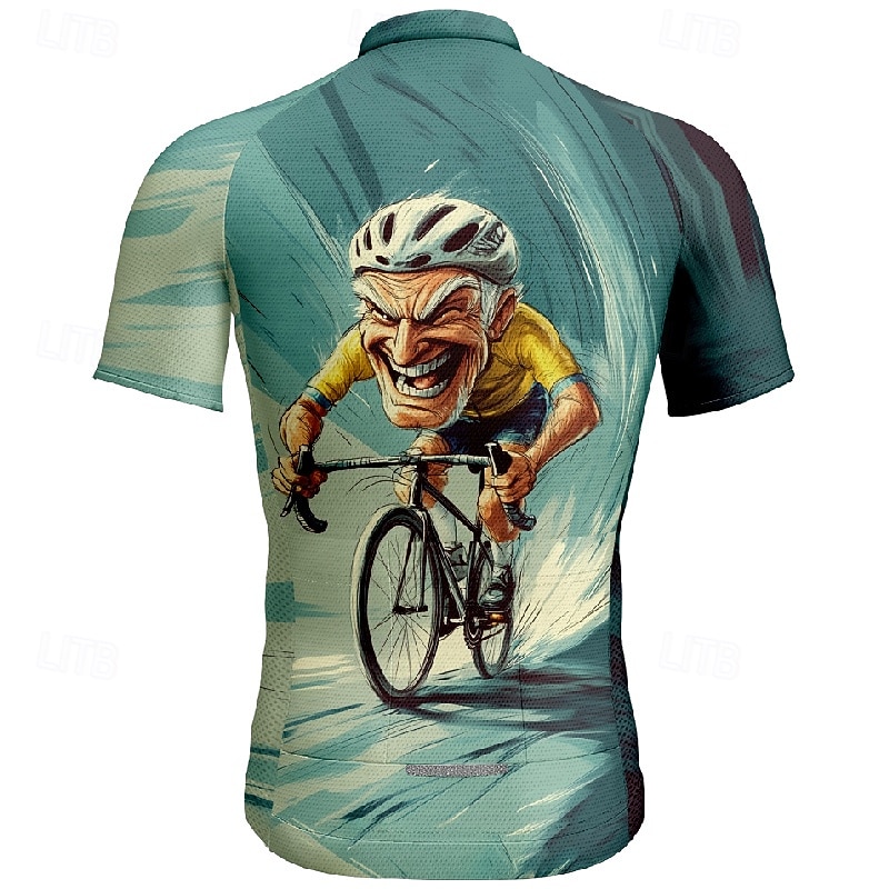 Муж. Велокофты Графика С короткими рукавами Велоспорт Футболка Футболка Джерси с 3 задними карманами Горные велосипеды Быстровысыхающий Анатомический дизайн Фитиль Дышащий Виды спорта 2026 - $30.99 –P6