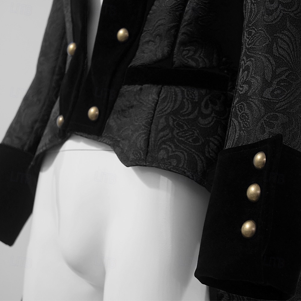 Punk y gótico Renacimiento siglo 17 Abrigo Chaqueta Gabardina Caballero Noble Hombre Víspera de Todos los Santos Carnaval Mascarada Evento / Fiesta Mascarada Feria del Renacimiento Adulto Chaqueta 2025 - $49.99 –P10