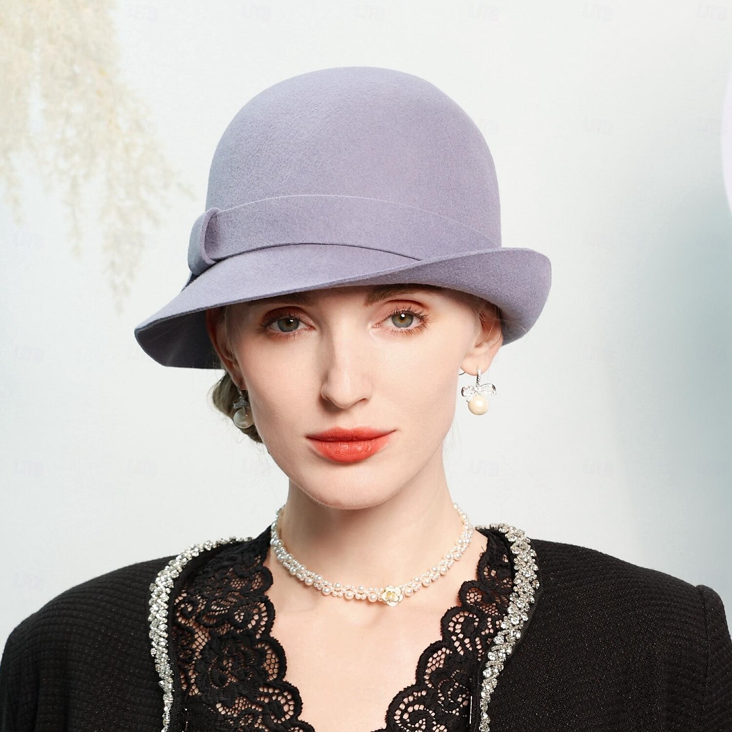 cappelli 100% lana cappello a bombetta / cloche cappello da pescatore cappello da sole matrimonio festa del tè elegante matrimonio con cuciture di colore puro copricapo copricapo del 2025 a $38.99 –P8