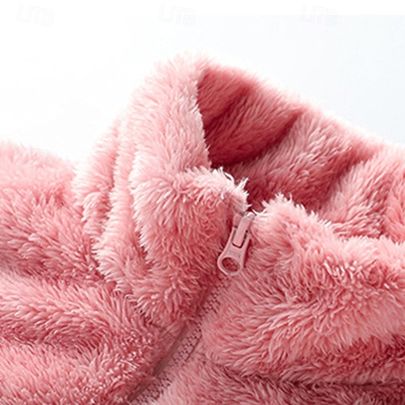 Mulheres Jaqueta de Trilha Inverno Ao ar livre Térmico / Quente A Prova de Vento Jaquetas em Velocino Jaqueta corta-vento Viajar Rosa Claro Preto Branco Rosa claro Cinzento Claro de 2025 por $25.99 –P12