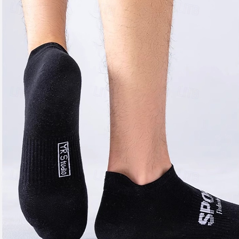 Муж. 6 предметов Мульти пакеты Носки Носки до щиколотки Носки для бега Повседневные носки Черный Белый Цвет Буквы Отпуск Для занятий спортом Повседневные Классический Средней плотности Весна Осень 2025 - $14.49 –P13