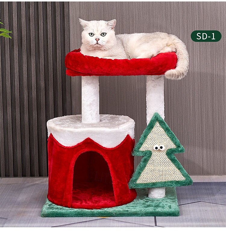 macska macska fa macska torony macska lakás patchwork egyszínű tartós, könnyen felszerelhető aranyos speciális anyag nagy macskáknak 2025 - $184.99 –P11