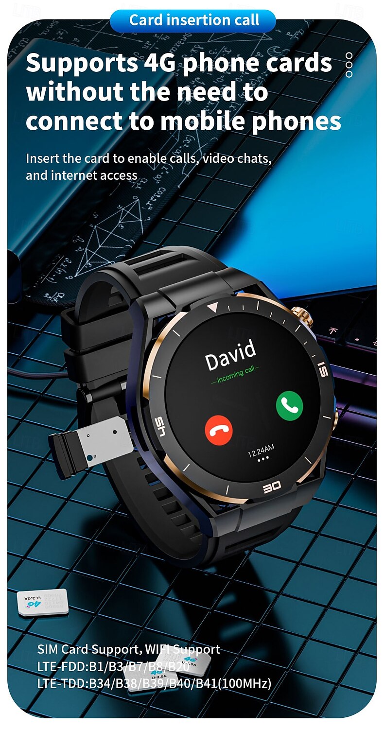 iMosi PG888 Android Smart Watch Men 2G/32G Storage HD Dual Camera NFC 2G 4G SIM Card WIFI Wireless Fast Internet Access Eurasian version 2025 - $137.79 –P4