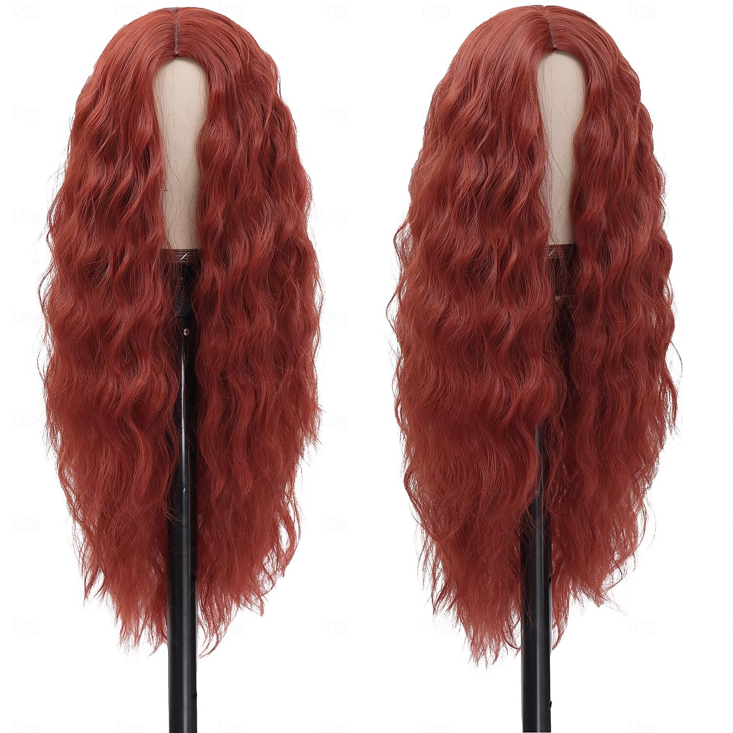 parrucche per donne parrucca con parte centrale riccia parrucca sintetica dall'aspetto naturale parrucche in fibra resistente al calore per cosplay costume di halloween uso quotidiano per feste del 2025 a $19.49 –P6