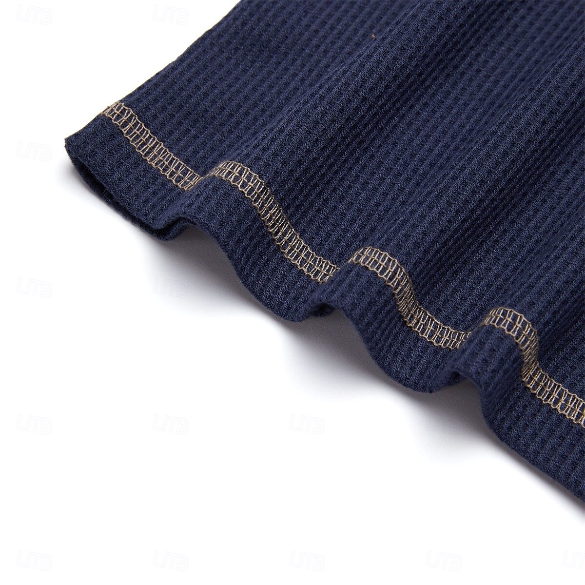 Men's T Shirt Henley Shirt Waffle Knit Tee Tee Top Long Sleeve Henley Spring &  Fall Color Block Fashion Designer Basic Patchwork Vacation Street Going out Black White Blue Top Tee for Men 2025 - $18.99 –P11