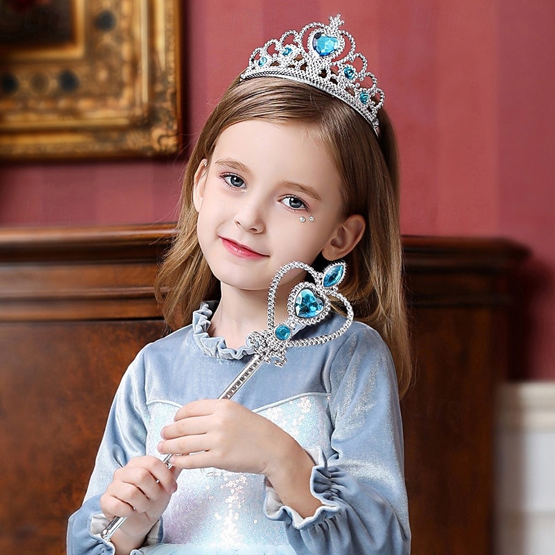 2 Stück kinderkleidung Mädchen Haarzubehör Tiara Aktiv Süß Party Geburtstag Herz Rosa Blau 2025 - $5.49 –P1