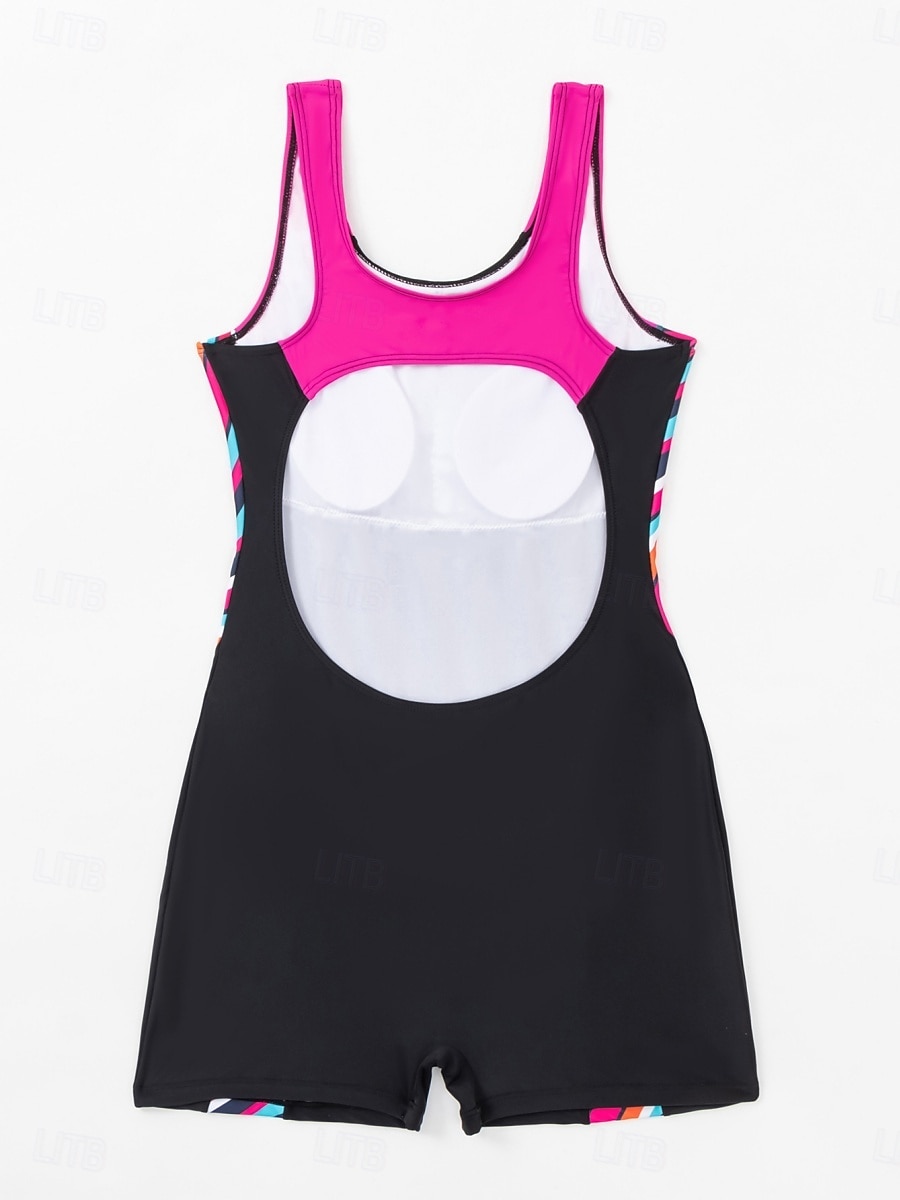 Damen Badeanzug Ein Stück Monokini Bademode Rückenfrei Bauchkontrolle Hohe Taillenlinie Schlank Urlaub Strandbekleidung Farbblock U-Ausschnitt Ärmellos Badeanzüge 2025 - $31.99 –P5