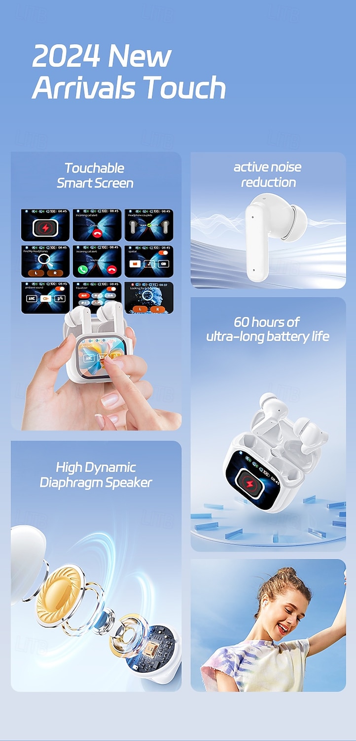 JM19 True Wireless Headphones TWS Earbuds In Ear Bluetooth 5.3 Sports Ergonomic Design Waterproof IPX4 for Apple Samsung Huawei Xiaomi MI  Fitness Camping / Hiking Running Mobile Phone Travel 2025 - $28.99 –P2