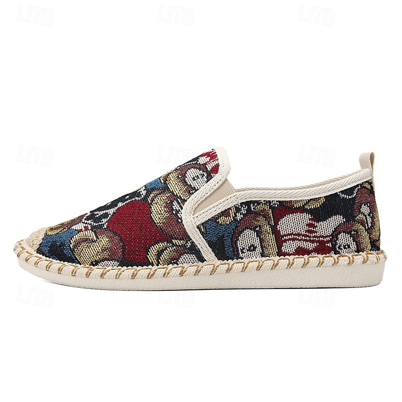 Men's Animal Print Canvas Espadrille Slip-On Shoes with Jute Rope Sole – Comfortable Casual Summer Footwear 2025 - $34.99 –P7