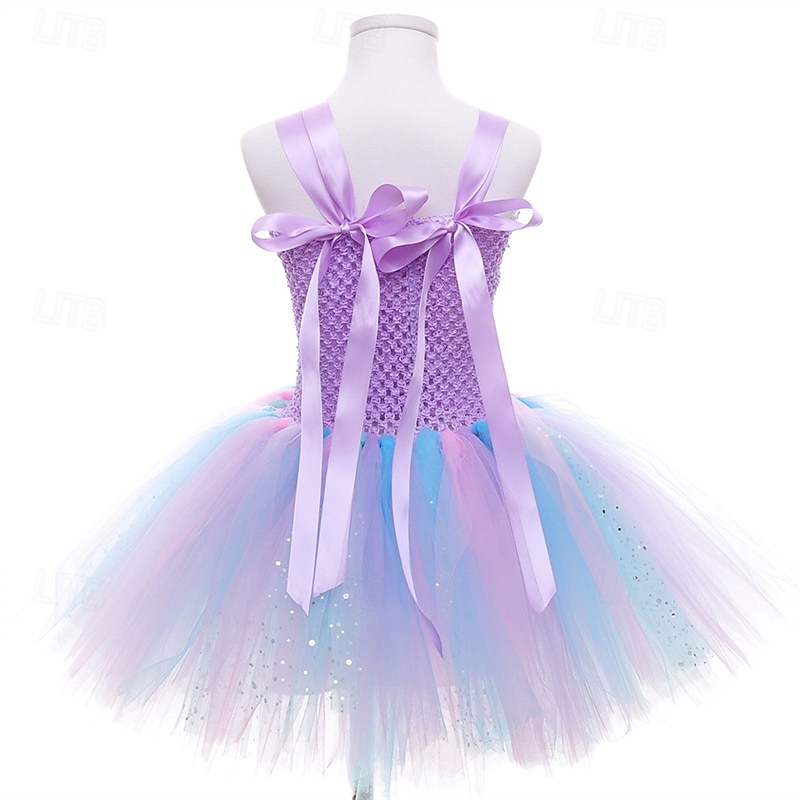 Book Week 2026 Kids Girls' Party Dress Rainbow Flower Sleeveless Performance Birthday Beautiful Sweet Knee-length Party Dress Swing Dress A Line Dress Summer 4-12 Years Pink Purple Light Blue 2026 - $31.99 –P3