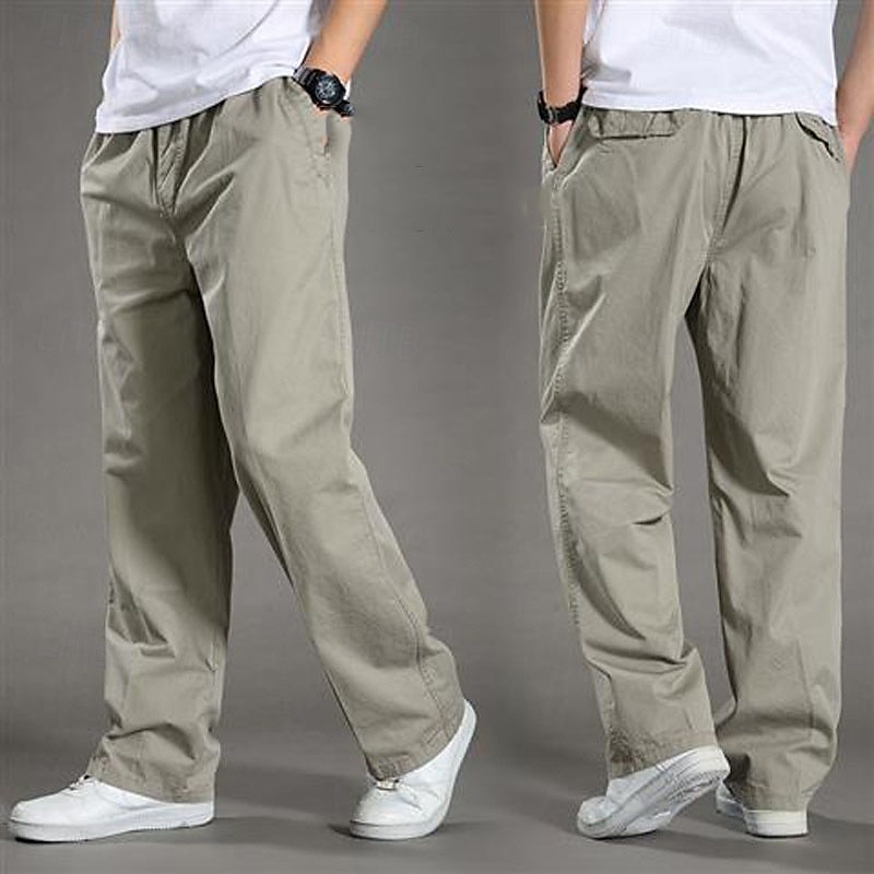 Men's Cargo Pants Trousers Pocket Drawstring Elastic Waist Plain Wearable Outdoor Daily Camping & Hiking Fashion Classic Black Yellow 2025 - $28.99 –P8