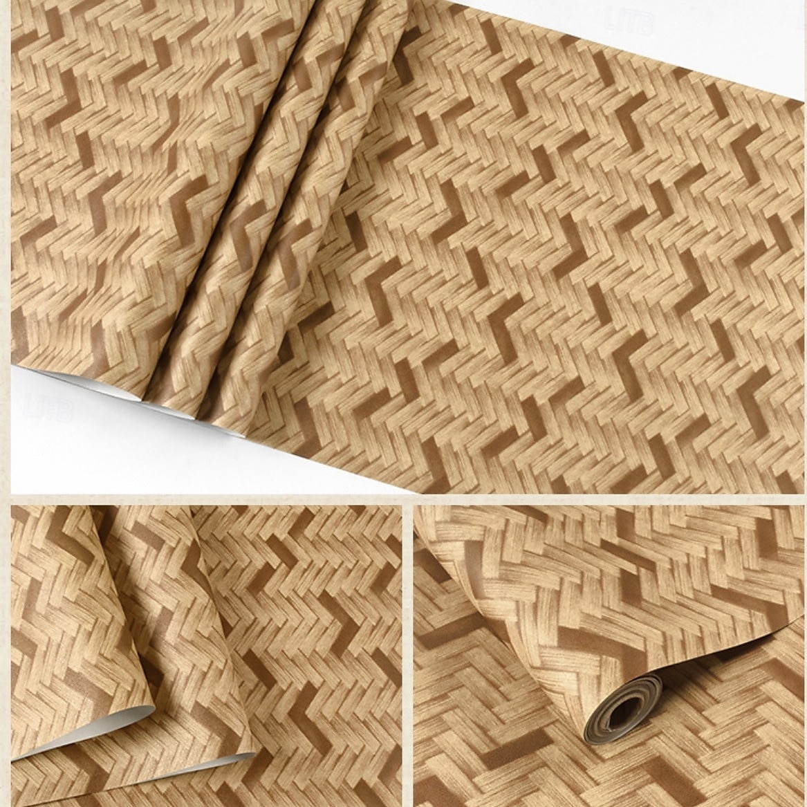 1 Roll Imitation Grass Cloth Wallpaper Woven Bamboo Rattan Wall Covering Hotel Restaurant Store Wall Decoration Ceiling Non Self-Adhesive 950x53cm/374x20.87inch 2025 - $39.99 –P6