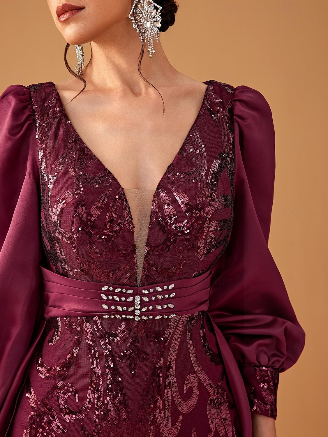 3 Piece Mother of the Bride Dress Elegant Simple V Neck Tea Length Satin Lace Short Sleeve 3/4 Length Sleeve with Lace 2025 - $136.99 –P4