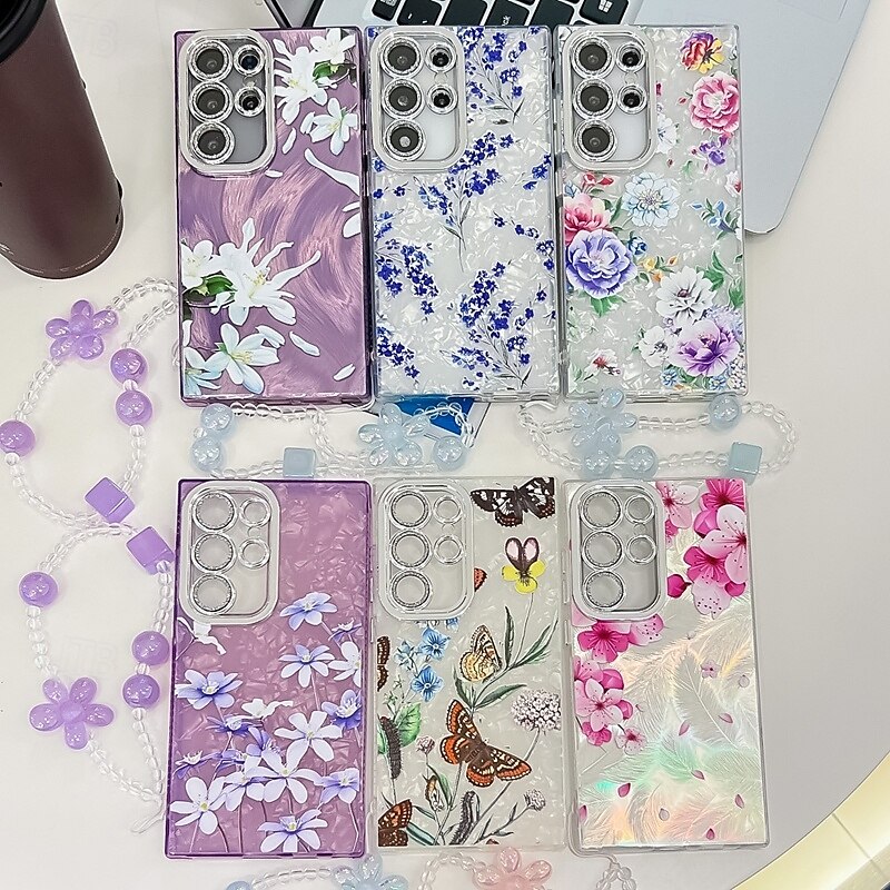 τηλέφωνο tok Για Samsung Galaxy S24 Ultra S24 Plus S24 S24 FE S23 Ultra A55 A35 A25 A15 5G S25 Ultra Πίσω Κάλυμμα με λουράκι καρπού Ανθεκτική σε πτώσεις Ρετρό TPU PC 2025 - $15.99 –P1