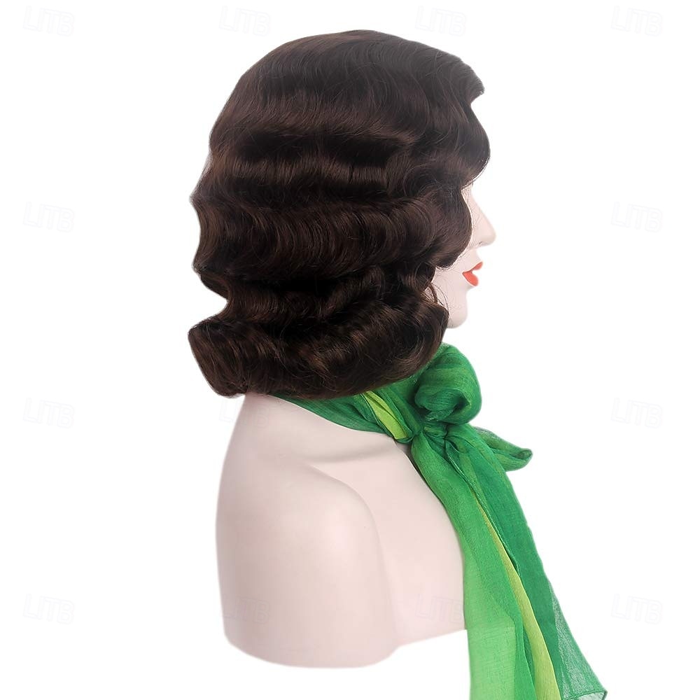 Peruca dos anos 1920 Ondas Digitais Peruca Cacheada Curta Vintage para Mulheres Perucas Sintéticas Resistentes ao Calor Perucas Cheias de Cosplay Fantasia de Halloween de 2026 por $17.99 –P5