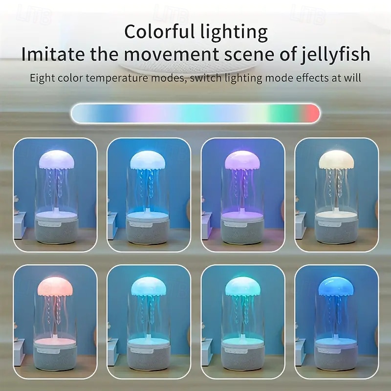 Colourful Light Jellyfish Speaker Mimics The Movement Scene Of Jellyfish Wireless Speaker With Tf/Type C Support Equipped With Light Conversion And Unique Ambient Speaker 2025 - $57.99 –P4