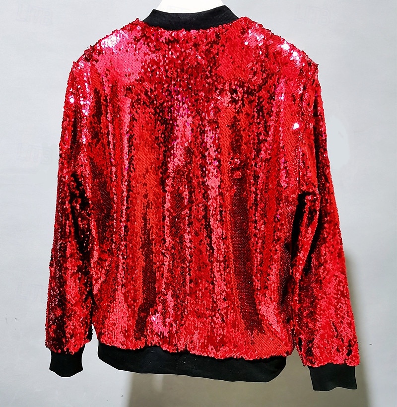 Retrò Vintage Anni '80 Cappotto Paillettes Tinta unita Per donna Halloween Mascherata Performance Parata dell'Orgoglio Mese dell'orgoglio Adulti Cappotto Tutte le stagioni del 2025 a $48.99 –P8
