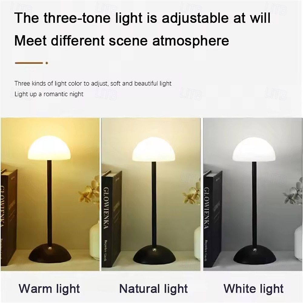 Retro Mushroom Table Lamp - USB Charging Touch Night Light Atmosphere Light Lighting Fixture for Home Living Bedroom 1PC 2025 - $46.99 –P4