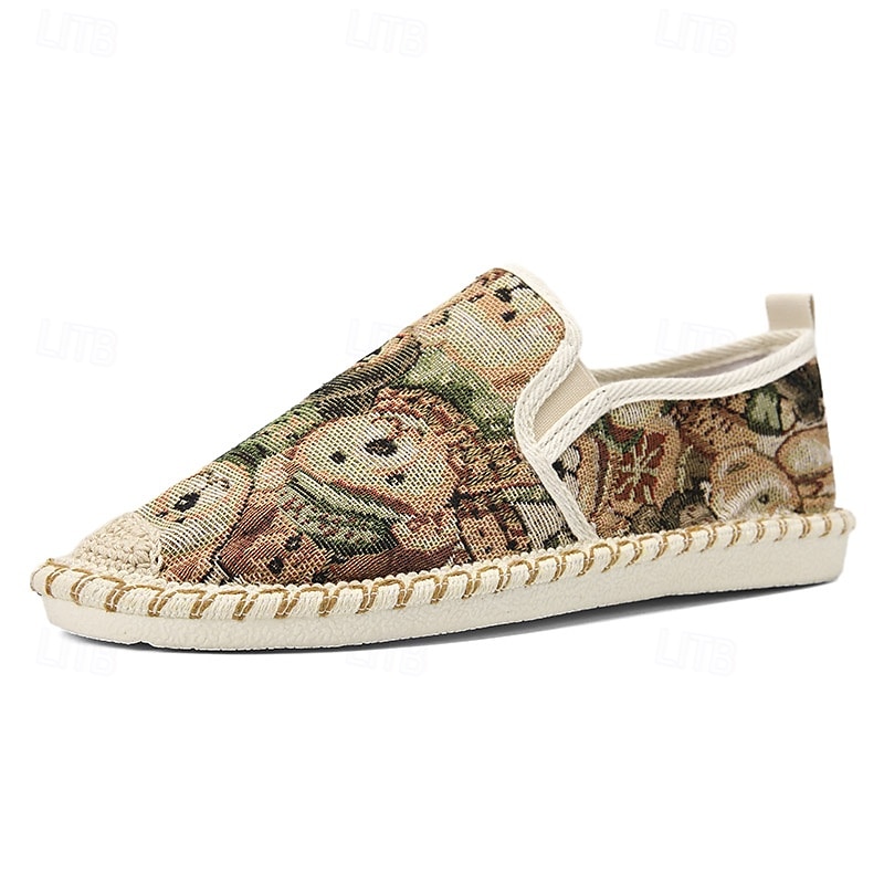 Men's Animal Print Canvas Espadrille Slip-On Shoes with Jute Rope Sole – Comfortable Casual Summer Footwear 2025 - $34.99 –P2
