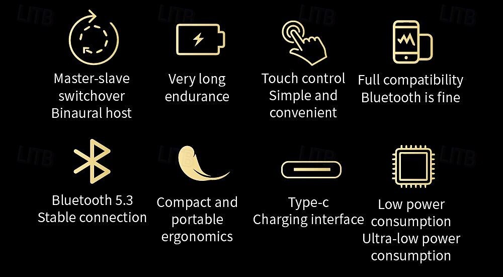 True Wireless Headphones TWS Earbuds In Ear Bluetooth 5.3 Ergonomic Design Wireless Earphones Sound Quality Providing Unparalleled Performance 2025 - $22.99 –P4