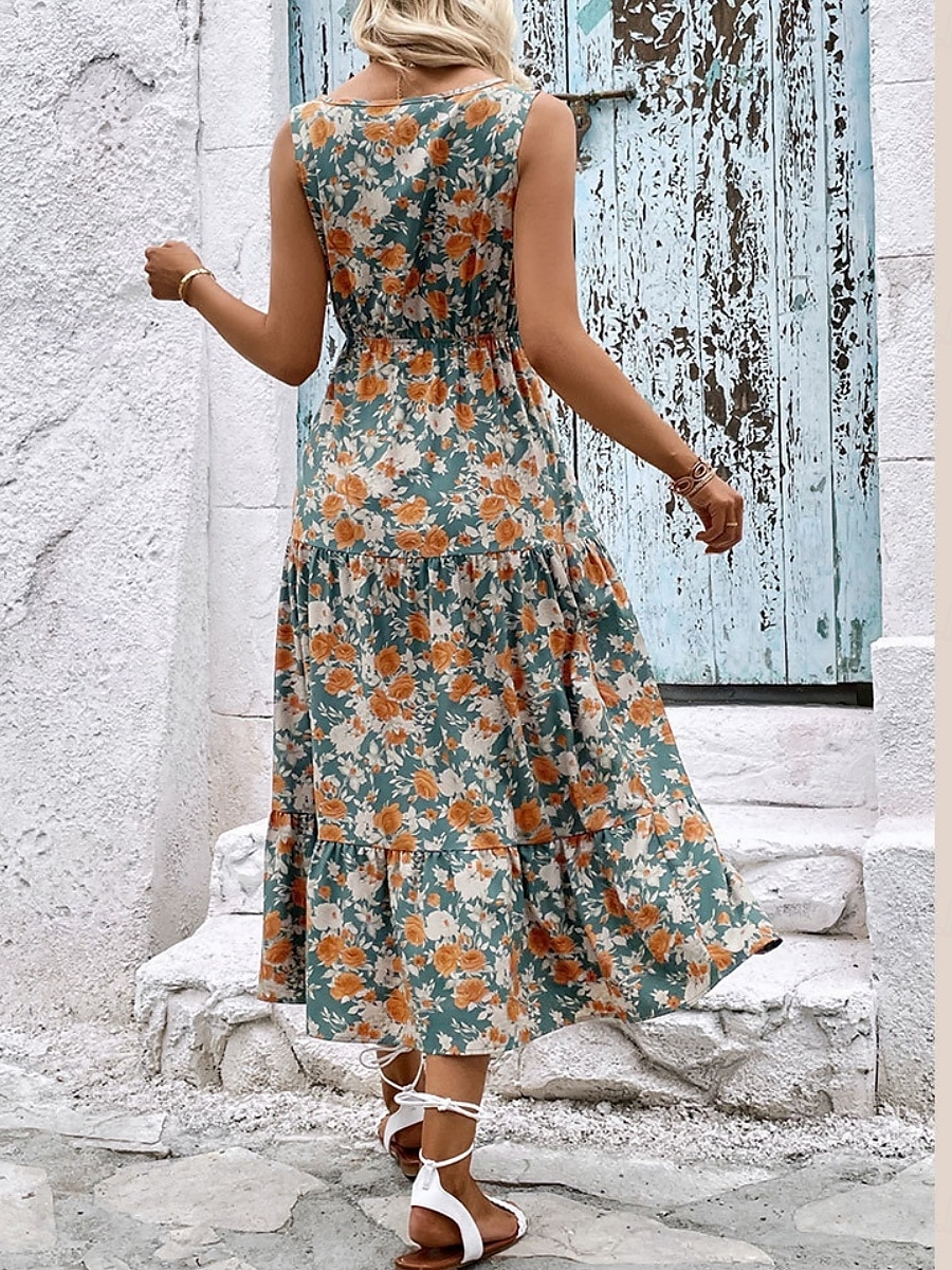Per donna Vestito longuette Abito casual Abiti Boho Chic Abito senza maniche Boemia Moda Informale Da mare Giornaliero Spiaggia Morbido Pop art Senza maniche A V Nero Blu Estate Primavera del 2025 a $46.99 –P2