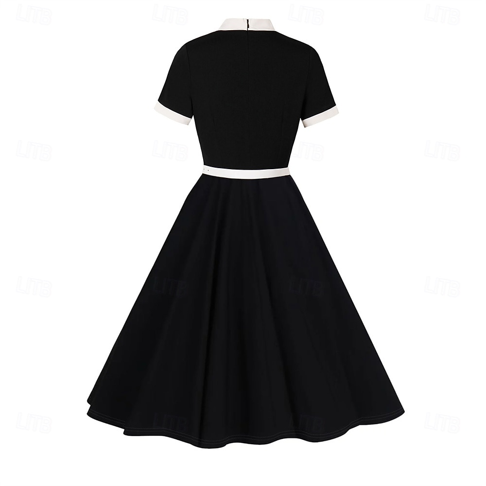 Retro / vintage Femtiotal Cocktail klänning Klänningar Flare Klänning Maskeradkläder Dam Maskerad Fest Möhippa Festival Vuxna Klänning Hemkomstklänningar 2026 - $32.99 –P19