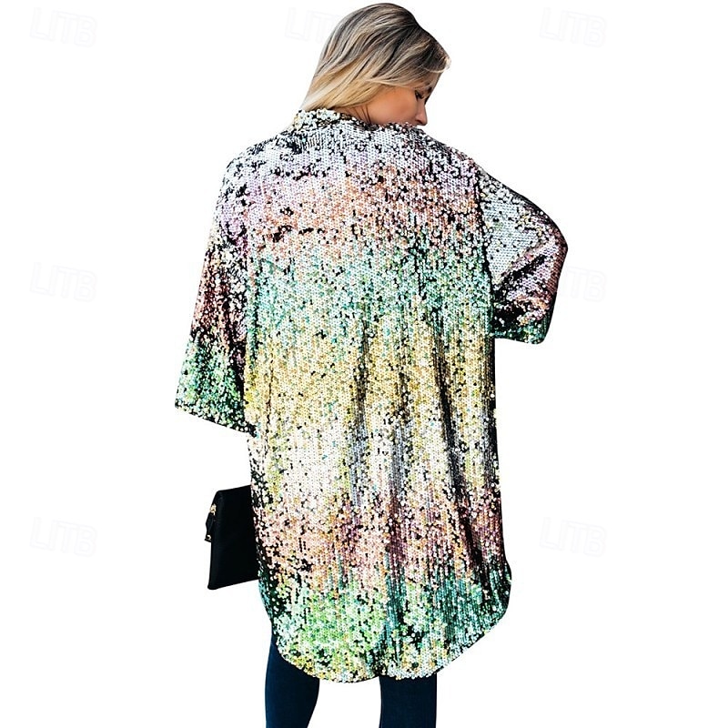 Retro Vintage 1980s Coat Sequins Women's Halloween Masquerade Performance Pride Parade Pride Month Adults' Coat 2025 - $47.99 –P4