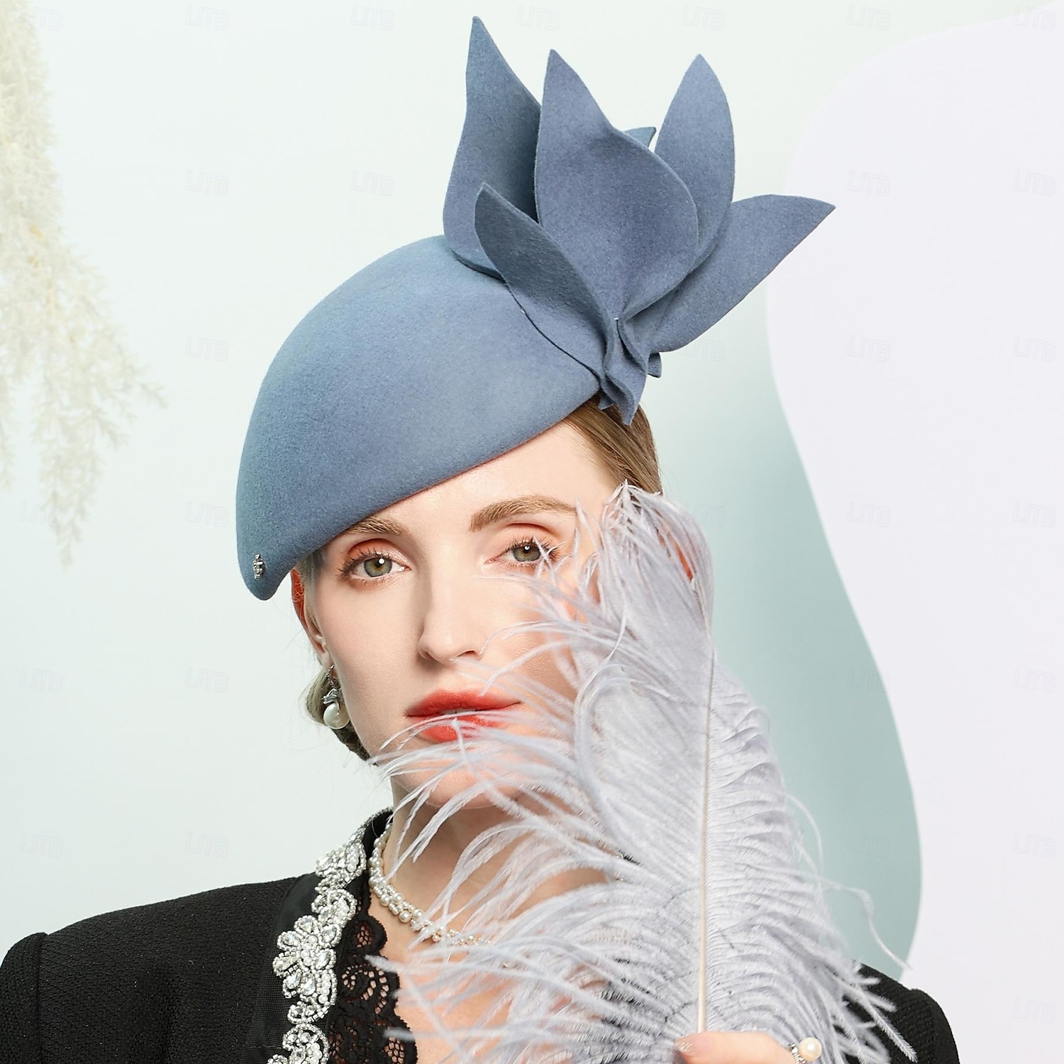 Hats 100% Wool Saucer Hat Top Hat Wedding Evening Party Elegant Wedding With Flower Pure Color Headpiece Headwear 2025 - $37.99 –P4