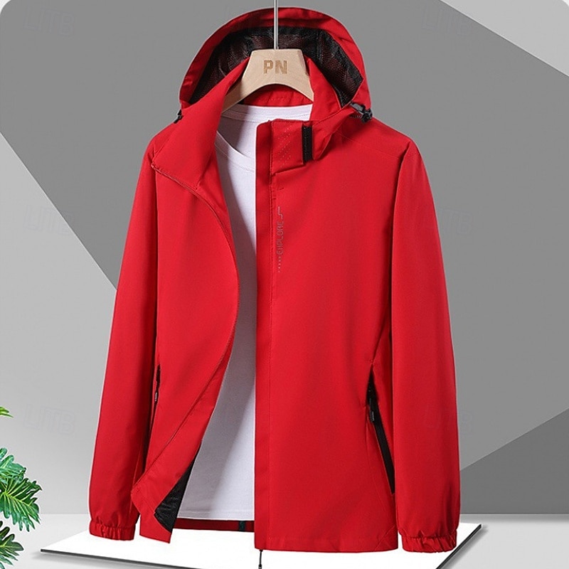 Per uomo Giacca Softshell Giubbino da escursione All'aperto Antivento Giacca leggera Giacca a vento Viaggi Grigio scuro Nero Bianco Rosso Blu del 2025 a $28.99 –P6