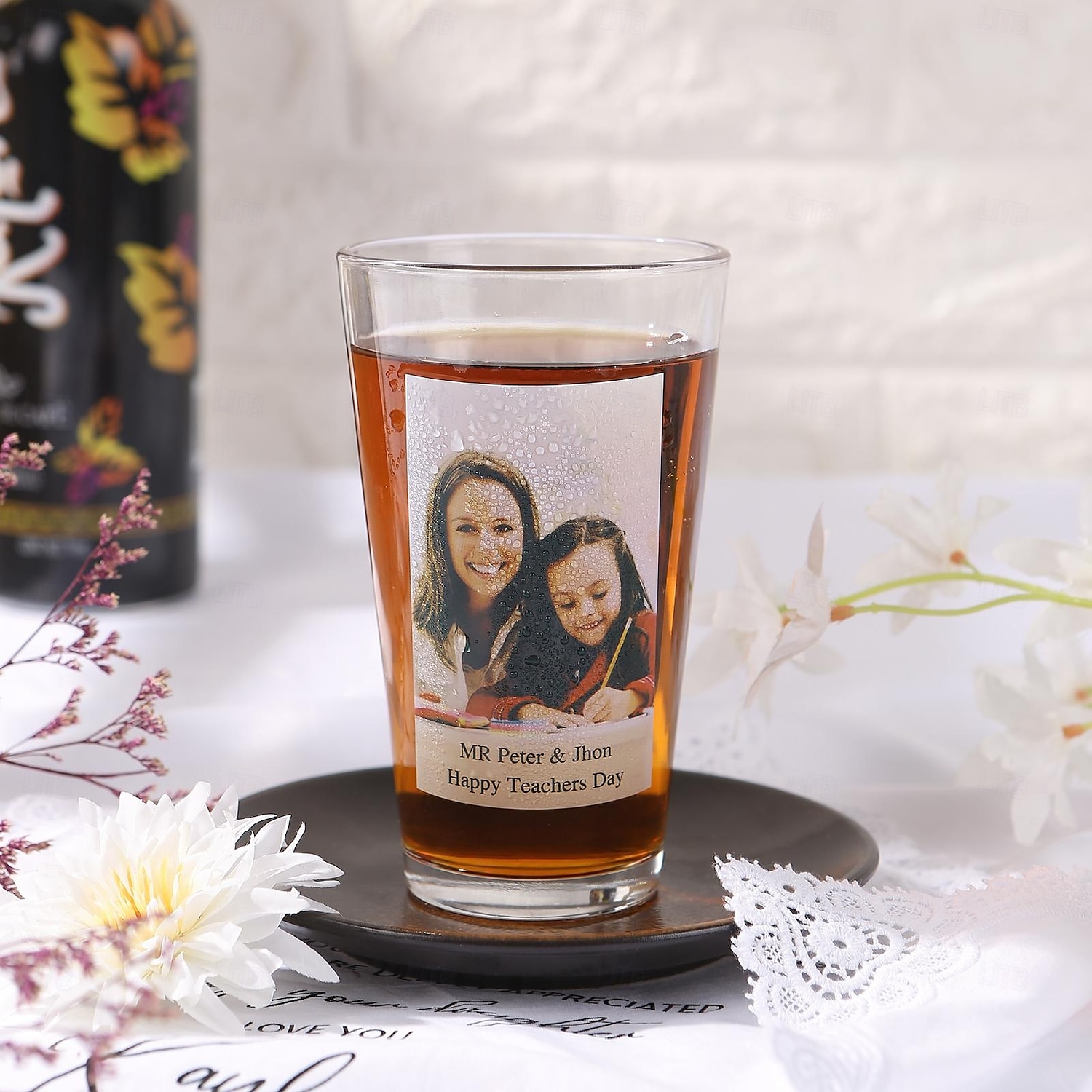 Cana de sticlă personalizată cadoul perfect pentru mamă – Cadou personalizat de nuntă pentru cuplu design cu fotografie și text cadou de zi cu zi pentru familie și prieteni cadou de nuntă și Crăciun 2025 - $12.49 –P3