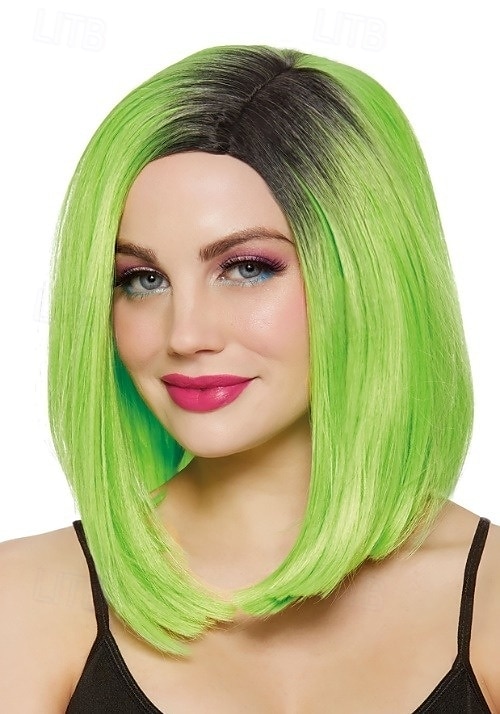 perruque bob vert citron pour femme pour carnaval de 2025 ? $27.99 –P1