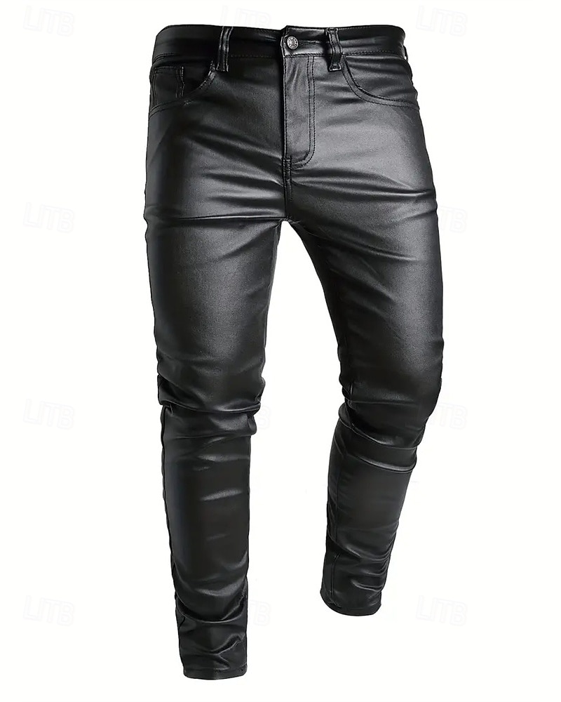 Homens Calças cônicas Calças Lederhosen Botões Bolsos Tecido Conforto Ao ar livre Diário Moda Casual Preto Micro-Elástica de 2026 por $24.99 –P6