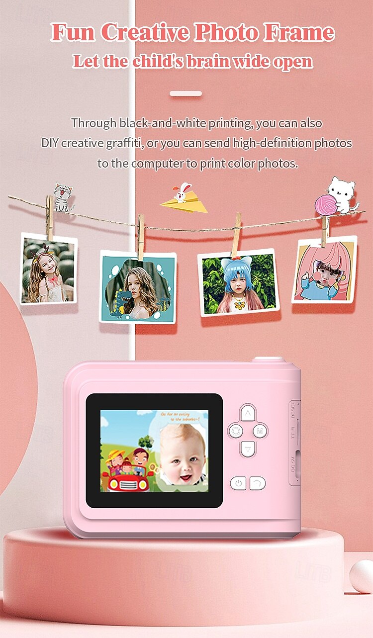 Kids Instant Print Camera Thermal Printing Camera with Print Paper for Kids High Resolution Photo and Print Camera Birthday Valentine's Day Gift for Girls 2026 - $47.99 –P4