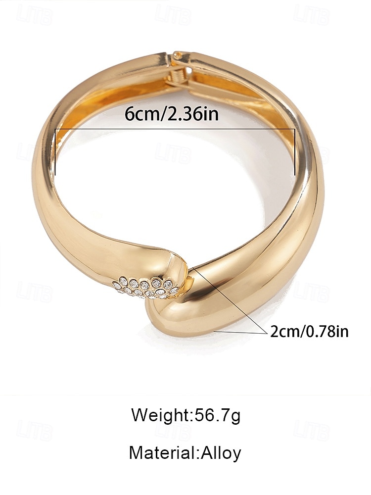 Women's Chunky Gold Cuff Bracelet with Textured Finish - Bold Statement Piece Perfect for Bohemian Fashion 2025 - $11.99 –P10