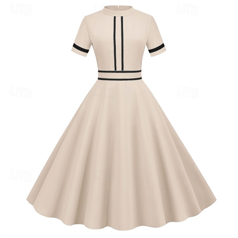 Elegant Klassisk Femtiotal Klänningar A-linje Dam alla hjärtans dag Fest Datum Tebjudning Vuxna Klänning Vår & sommar 2025 - $24.99 –P10