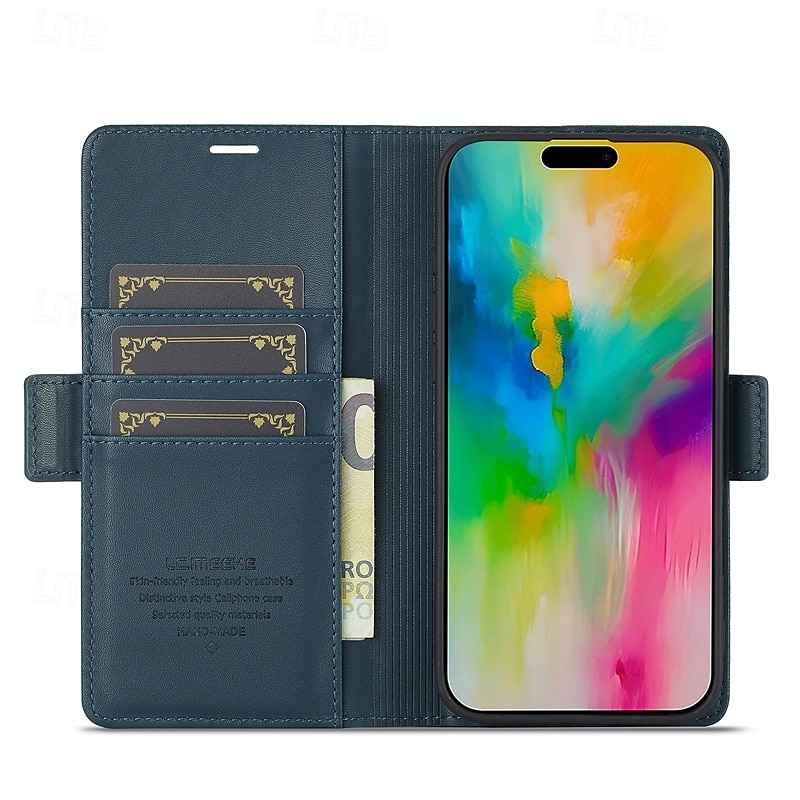 Phone Case For iPhone 16 Pro Max Plus iPhone 15 Pro Max Plus iPhone 14 13 12 11 Pro Max Plus Mini Flip Cover with Stand Holder Card Slot Shockproof Retro TPU PU Leather 2025 - $16.99 –P1