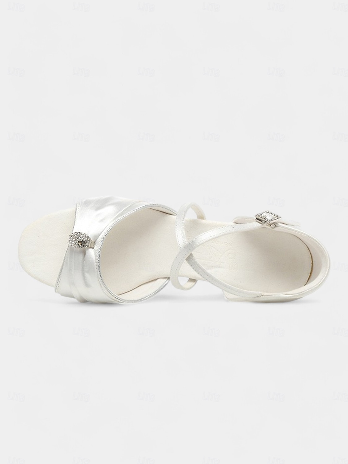 sapatos de dança peep-toe de cetim para meninas com detalhes de strass e tiras ajustáveis – sapatos de performance confortáveis para balé, salão de baile e eventos especiais de 2025 por $42.99 –P6