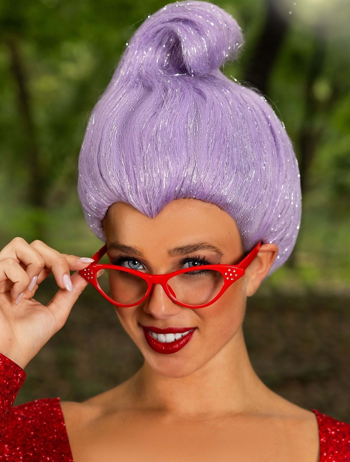 Parrucca Costume Fata Madrina per Donne Per Carnevale Parrucche di Halloween del 2025 a $19.99 –P5