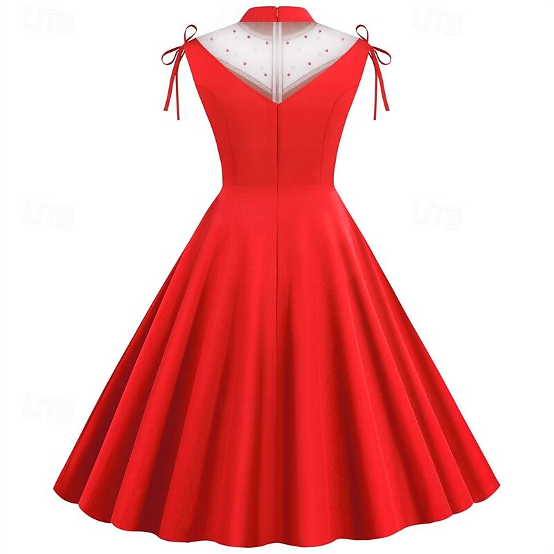 Elegant klasické 1950 Rochii Linia -A Pentru femei ziua îndragostiților Evenimente / Petrecere Dată Petrecere ceai Adulți Rochie Primavara vara 2025 - $21.99 –P14