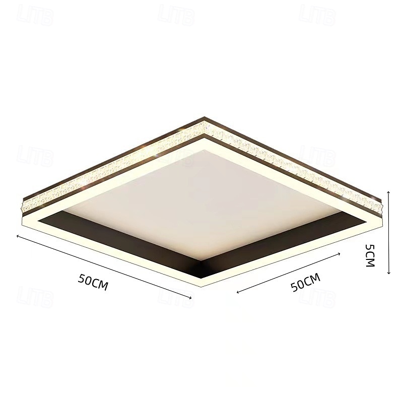 Lâmpada de teto quadrada led com escurecimento contínuo cor da luz luz de teto comutável 50cm 110-240v de 2025 por $287.99 –P2
