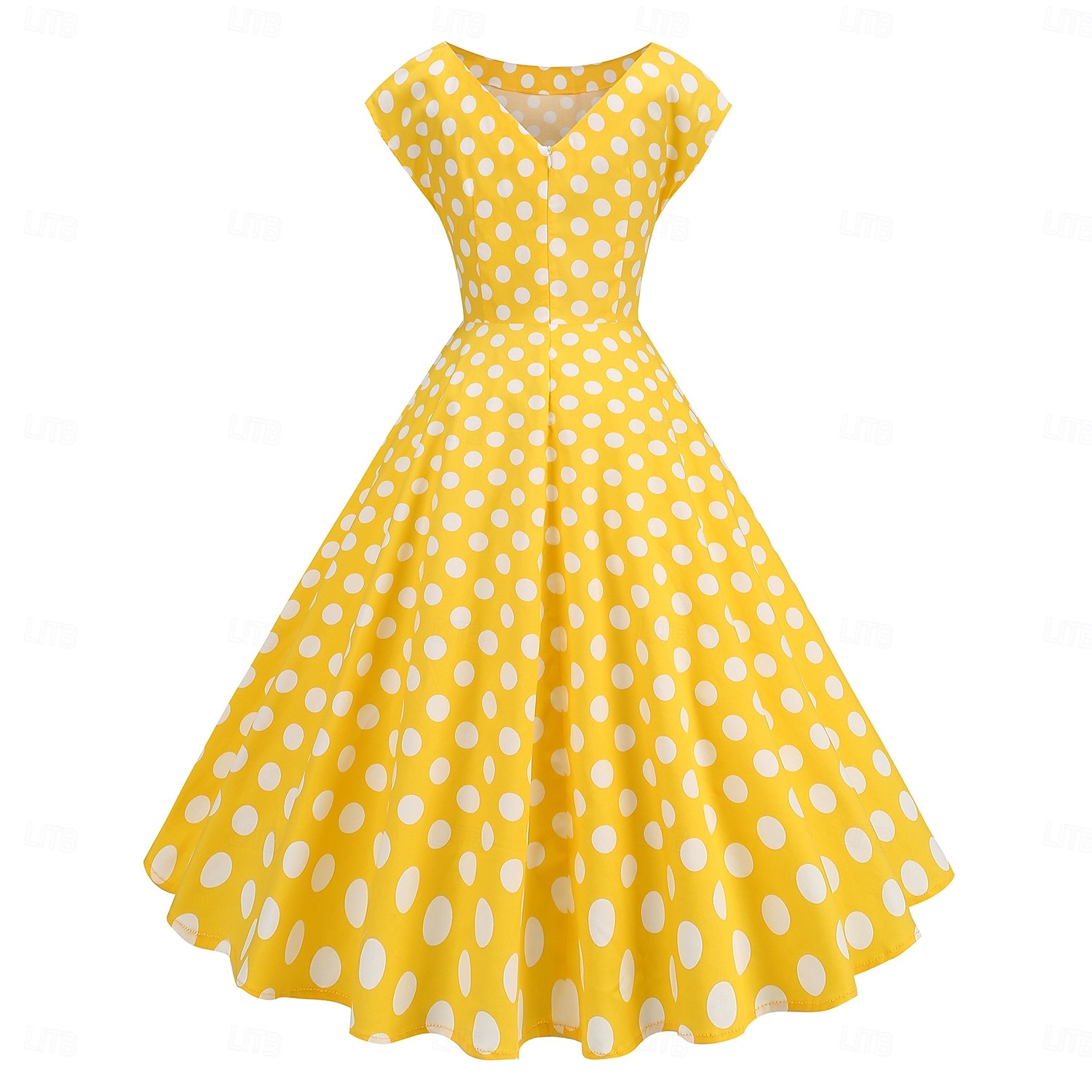 Retrò Vintage Anni 1950 Abito da cocktail Vestito Vestito Svasato A Pois Griglia / Plaid Per donna Mascherata Evento / Festa Addio al Nubilato Festival Adulti Vestito Abiti per il ritorno del 2025 a $35.99 –P11