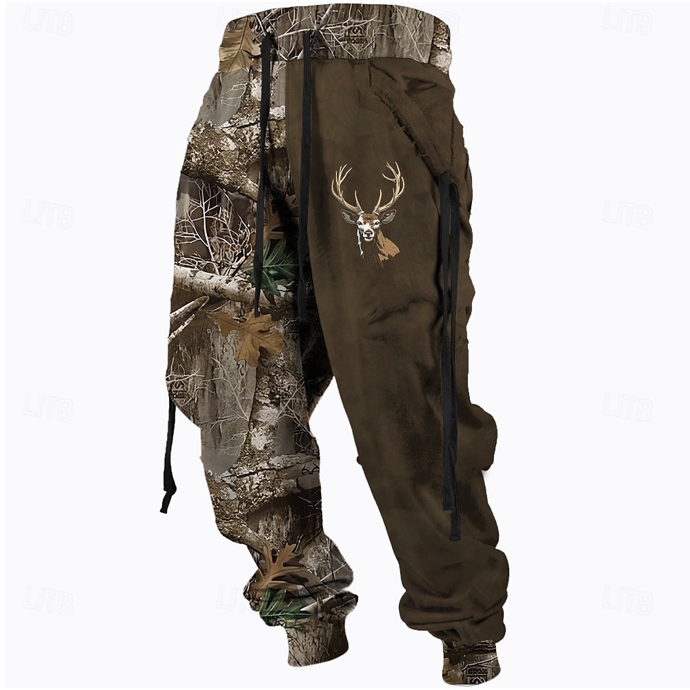 Per uomo Mimetico Da caccia Cervo Pantaloni della tuta Pantaloni Vita normale Vita elastica con coulisse Attivo Vintage Informale Esterno Abbigliamento di strada Con tasche Primavera Autunno Stampa 3D del 2026 a $24.99 –P2