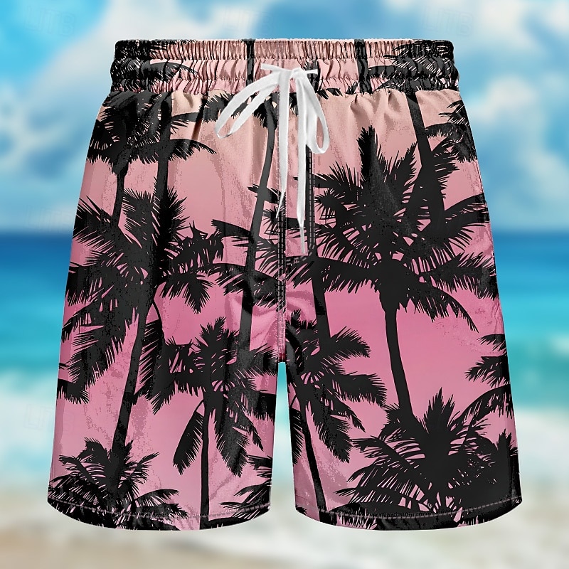 Homens Coqueiro Cor gradiente Calção Justo de Natação Shorts de Natação Bermuda de Surf Cintura Média Roupa de rua Havaiana Casual Diário Feriado Bolsos Com Cordão Cintura elástica Designer Roupa de 2025 por $19.99 –P2
