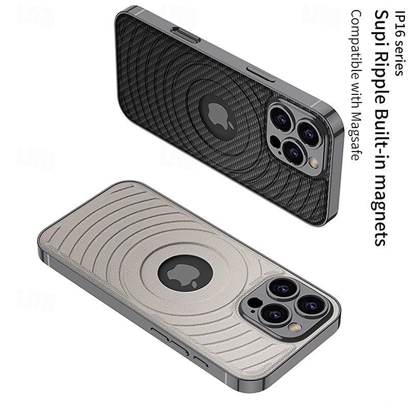 Phone Case For iPhone 16 Pro Max Plus Back Cover Magnetic Support Wireless Charging Shockproof Retro TPU PU Leather 2025 - $22.99 –P5