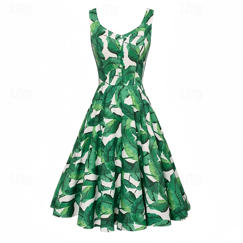 Elegant Classical 1950s Dress A-Line Women's Valentine's Day Event / Party Date Tea Party Adults' Dress Spring & Summer 2025 - $23.99 –P15