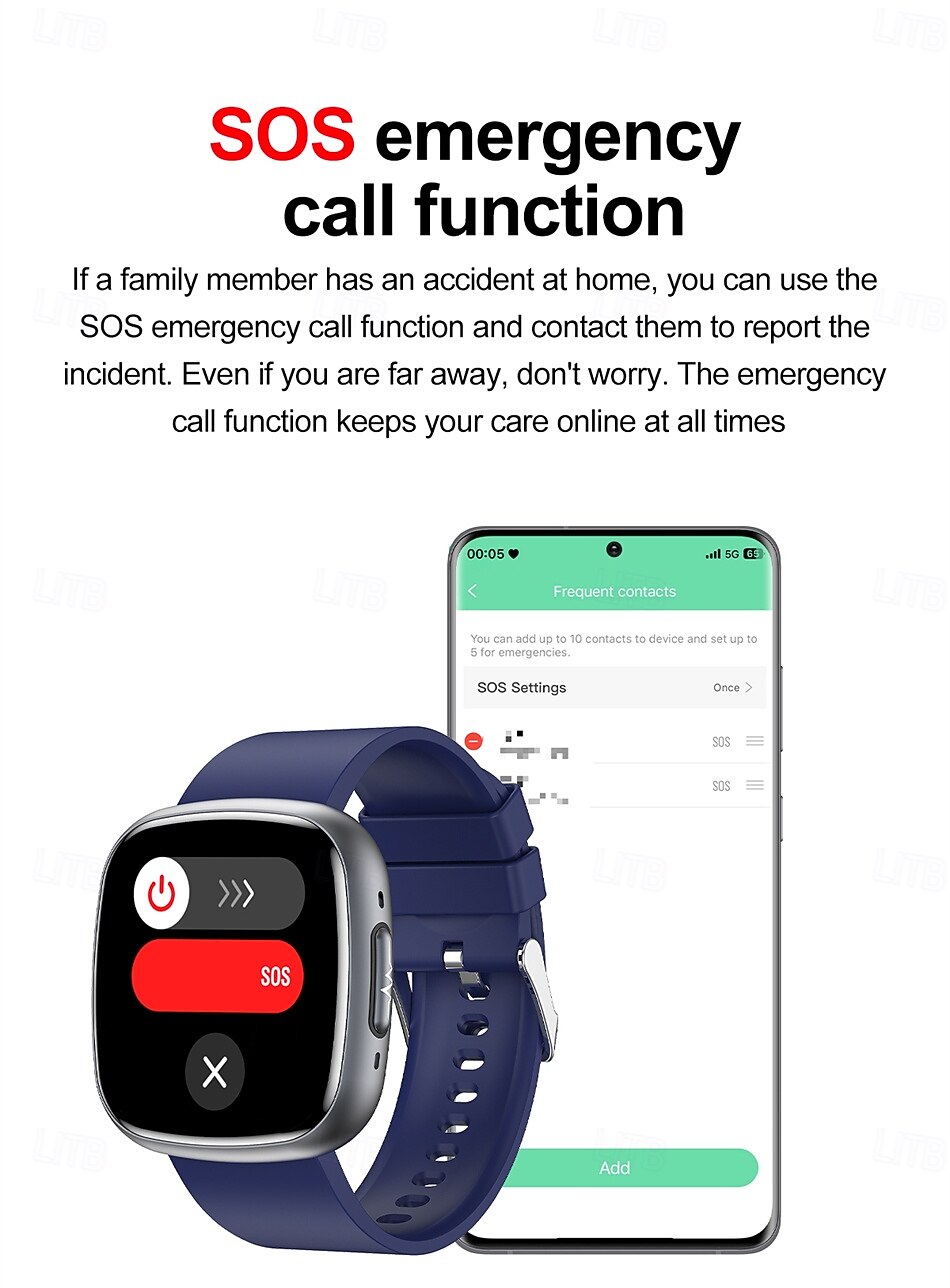 ET593 Smart Watch 1.75 inch Smartwatch Fitness Running Watch Bluetooth Pedometer Fitness Tracker Activity Tracker Compatible with Android iOS Unisex Long Standby Hands-Free Calls Waterproof IP 67 2026 - $82.99 –P7